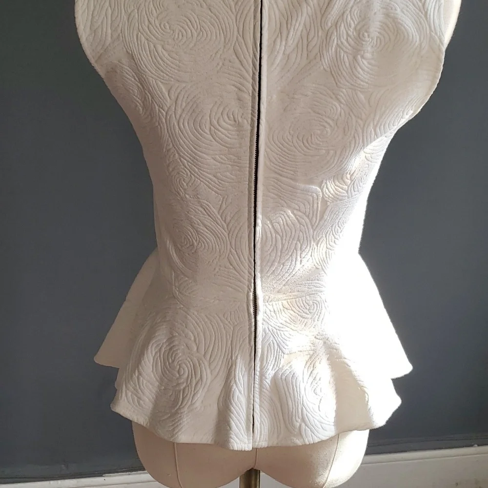 Theory white Peplum   top size s - Picture 8 of 15